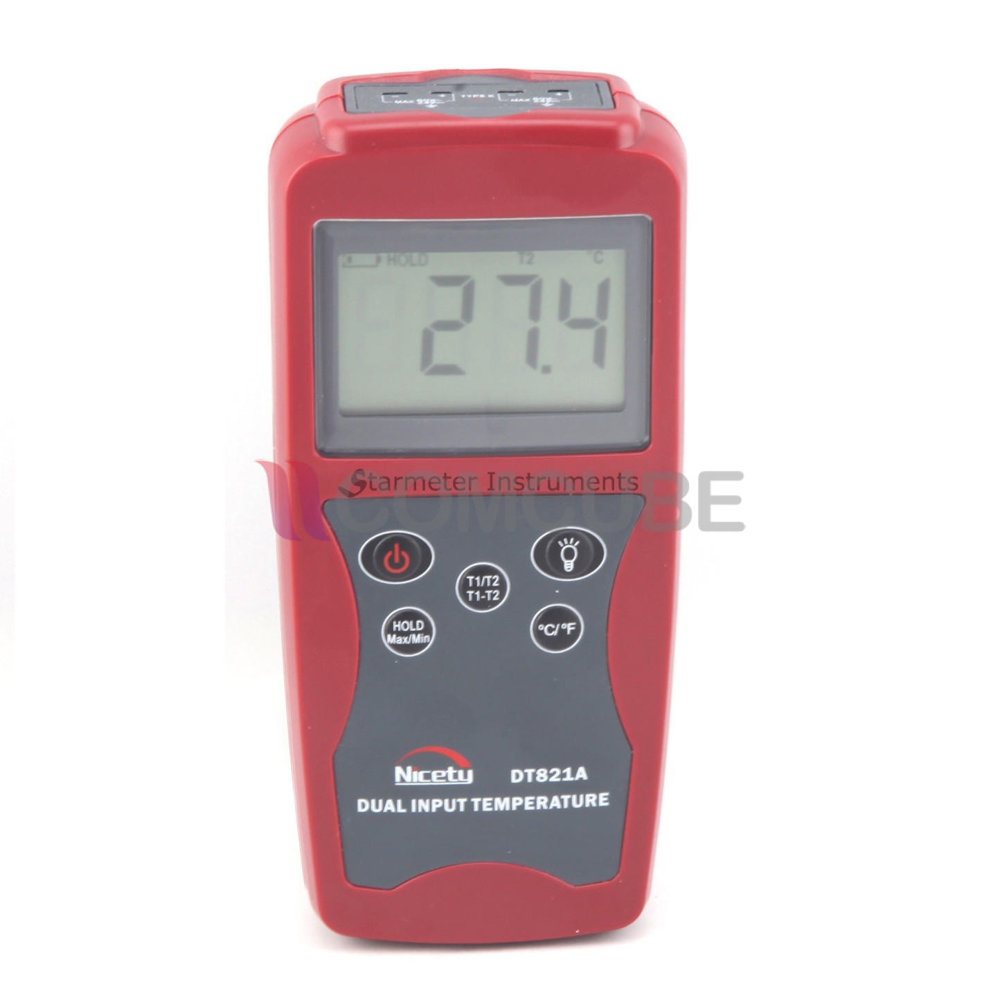 DT821A เทอร์โมมิเตอร์ 2 แชนแนล K-Type