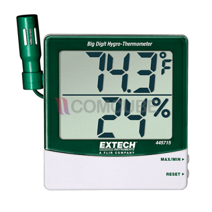 เครื่องวัดอุณหภูมิและความชื้นสัมพัทธ์ Extech 445715 สายเซ็นเซอร์ยาว 18 นิ้ว