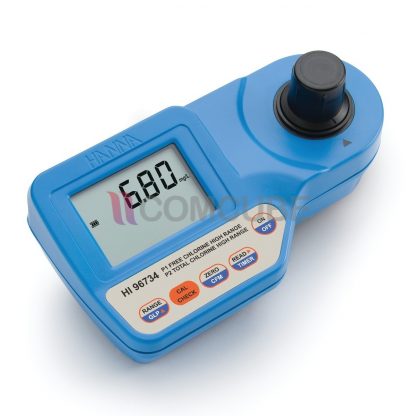 HANNA HI96734 เครื่องวัดคลอรีนแบบดิจิตอล Free/Total Chlorine ช่วงสูง