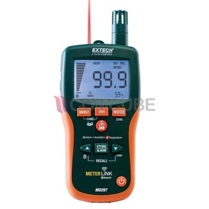 เครื่องวัดความชื้นไม้และวัสดุก่อสร้าง/ไซโครมิเตอร์/IR/บลูทูธ  EXTECH MO297