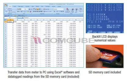 เครื่องวิเคราะห์คุณภาพไฟฟ้าและพลังงานไฟฟ้า/Datalogger EXTECH 382100 - Image 2