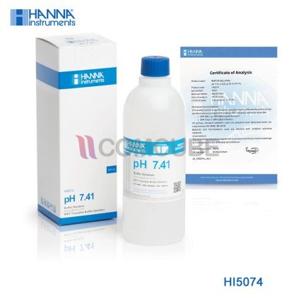 น้ำยามาตรฐาน pH 7.41 พีเอชบัฟเฟอร์ HANNA HI5074 (500 มิลลิลิตร)