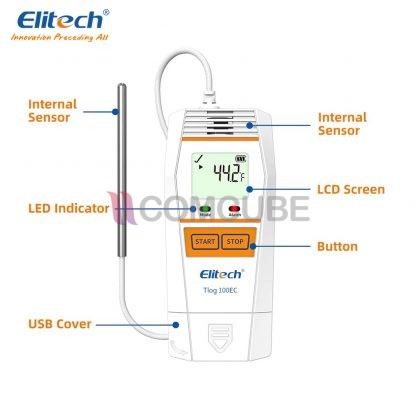Elitech รุ่น Tlog 100EC เครื่องบันทึกอุณหภูมิช่วงต่ำ (External Sensor) - Image 2