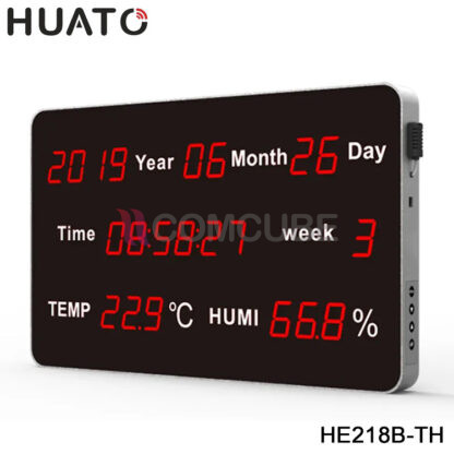 HUATO HE218B-TH แบบ Interal Sensor (LED 1.8 นิ้ว) เครื่องวัดอุณหภูมิ/ความชื้น