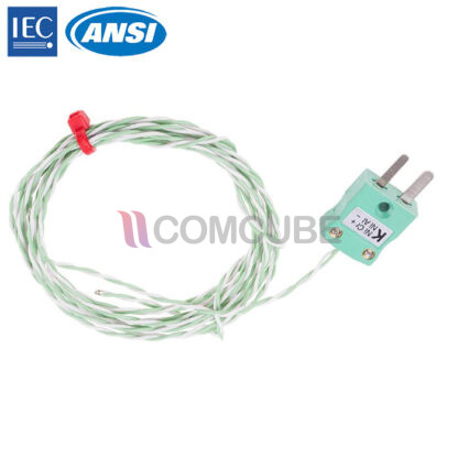 250°C IEC Type K Thermocouple สายยาว 2 เมตร (7/0.2mm Diameter)