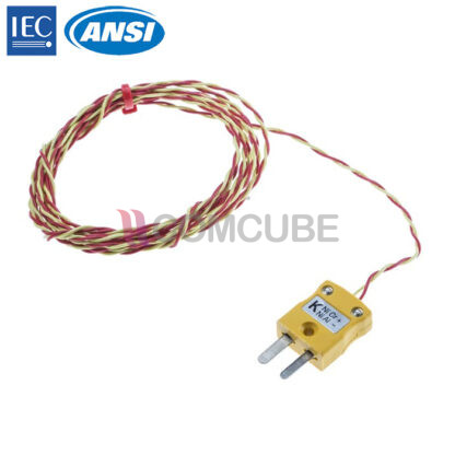 250°C Type K Thermocouple สายยาว 2 เมตร (7/0.2mm Diameter)