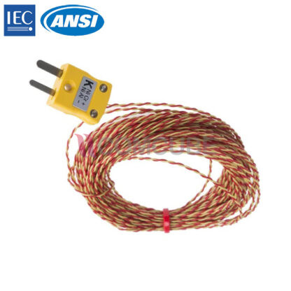 250°C ANSI Type K Thermocouple สายยาว 10 เมตร (1/0.3mm Diameter)