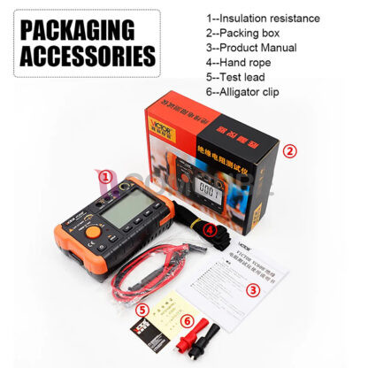 เครื่องวัดความเป็นฉนวน Insulation Tester VICTOR 60D+ (49.9GΩ) - Image 2