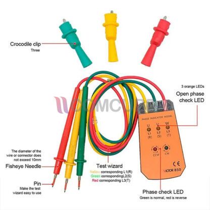 เครื่องลำดับวัดเฟส Phase Detectors VICTOR 850 (200V~480V)