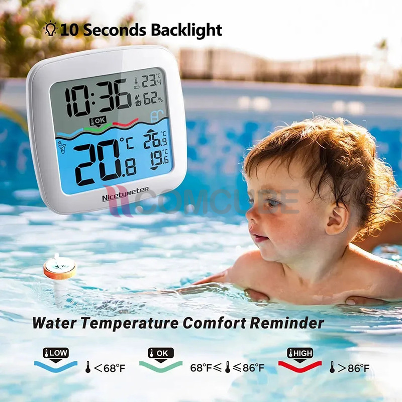 เครื่องวัดอุณหภูมิสระว่ายน้ำ Swimming Pool Thermometer Nicety TX15N