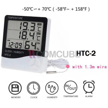 เครื่องวัดอุณหภูมิ/ความชื้น HTC-2 แบบจอแสดงผล 3 บรรทัด - Image 2