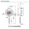 SHAHE รุ่น GSL-F5301-10-7 Dial Gauge (0-12.7mm) - Image 3