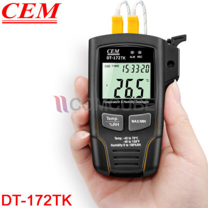 CEM DT-172TK เครื่องบันทึกอุณหภูมิ/อุณหภูมิ Type K/ความชื้น