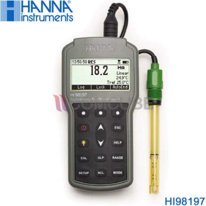 HANNA HI98197 เครื่องวัดค่าความบริสุทธิ์ของน้ำ Ultra Pure Water EC/Resistivity