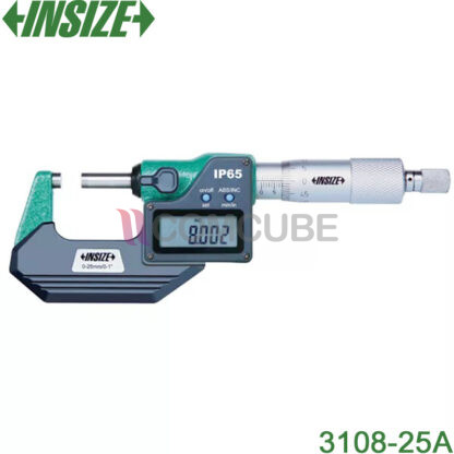 ไมโครมิเตอร์แบบกันน้ำ 0-25 มิลลิเมตร INSIZE 3108-25A