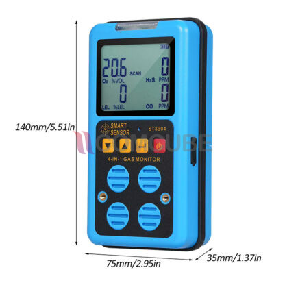Smart Sensor ST8904 เครื่องวัดแก๊ส O2/CO/H2S/LEL Multi Gas Detector - Image 2