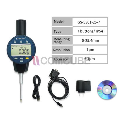 ไดอัลเกจ 7 ปุ่ม 0.001mm SHAHE GS-5301-25-7 (25.4mm)