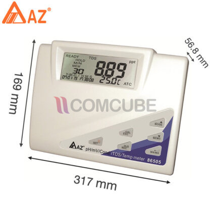 AZ Instrument 86505 pH meter/EC/TDS/ความเค็ม แบบตั้งโต๊ะ - Image 2