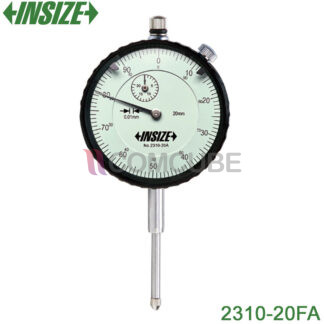 INSIZE 2310-20FA ไดอัลเกจ 20 mm. Flat Back (Long Stroke)