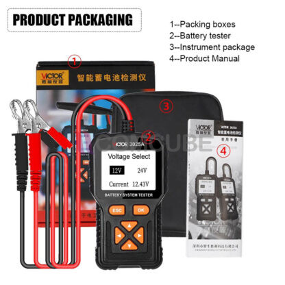 VICTOR 3025A เครื่องวัดแบตเตอรี่ Car Battery Tester - Image 2