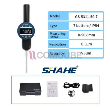 ไดอัลเกจ 50.8mm/0.5μm SHAHE GS-5311-50-7 (IP54)